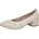 Comfort Pumps aus Leder mit Blockabsatz Cremefarben Cream Perlato 40 5