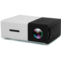 YG300 Mini-Projektor - Tragbar, HD-Auflösung, Perfekt für Zuhause, Schwarz