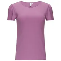 QS T-Shirt mit Rundhalsausschnitt, lila, XS