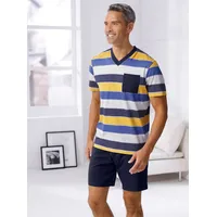 Sieh an! Shorty in royalblau-ocker-geringelt | Gr.: 52/54