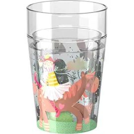 HABA 2012447004 Glitzerbecher Prinzessin & Pferd 1