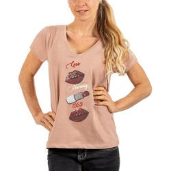 Geo Norway T-Shirt Damen T-Shirt bajabrica (1-tlg) mit Verzierungen rosa S