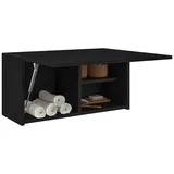 vidaXL Bad-Wandschrank Schwarz 60x25x30 cm Holzwerkstoff