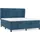 vidaXL Boxspringbett mit Matratze Dunkelblau 180x200 cm Samt