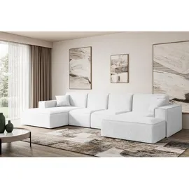 altdecor Wohnlandschaft, Weiß, 6-Sitzer, U-Form, 344x73x165 cm, Wohnzimmer, Sofas & Couches, Wohnlandschaften, Wohnlandschaften in U-Form