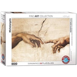 Eurographics 6000-2016 - Die Erschaffung Adams (Detail) von Michelangelo , Puzzle, 1.000 Teile