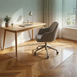 Relaxdays Bodenschutzmatte 120x120 cm Transparent