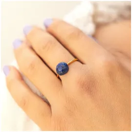Celesta Ring blau | gelb 58