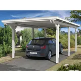 SKANHOLZ Carport Emsland 3,54 x 6,04 m weiß inkl. Pfostenanker