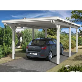 SKANHOLZ Carport Emsland 3,54 x 6,04 m weiß inkl. Pfostenanker