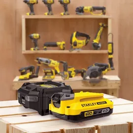 Stanley FATMAX V20 2,0 Ah Akku und 1,25 A Ladegerät Starter-Set, 18 V, SFMCB10D1-QW