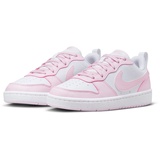 Nike Court Borough Low RECRAFT (GS) Sneaker, White/PINK Foam, 35.5
