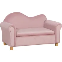Homcom Kindersofa mit Stauraum 84 x 41,5 x 48,5 cm Kunststoff rosa