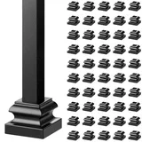 Vevor 50er-Set Pfostenträger Aluminium Pfostenschuh Pfosten Aufschraubhülse Aufschraubhülse Stützenfuß Geeignet für Treppengeländer Einzeldrehungen Doppeldrehungen Doppelkörbe 34,5 x 34,5 x 26,5 mm