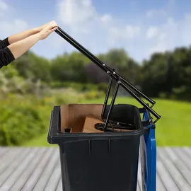 Relaxdays Müllpresse Mülltonne schwarz