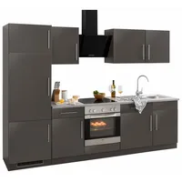 WIHO KÜCHEN Küchenzeile Cali 280 cm grau