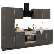 WIHO KÜCHEN Küchenzeile Cali 280 cm grau