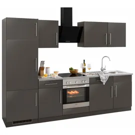 WIHO KÜCHEN Küchenzeile Cali 280 cm grau