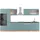 Vicco Küchenzeile R-Line 350 cm Blau-Grau/Goldkraft Eiche