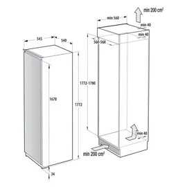 Gorenje RI517E41WF Einbaukühlschrank (300 l, 1772 mm hoch)