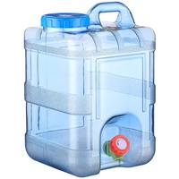 Starnearby 7.5~22L Wasserkanister mit Hahn,Tragbarer Trinkwasserbehälter  mit Ausguss Stutzen Kanister BPA frei für Camping Autofahrten  Bevorratung(10L) : : Sonstiges