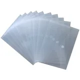 EXXO by HFP 90461 Dokumententasche mit Klettverschluss A5 quer, 10 Stück, Ausführung: PP-Kunststoff, 250 x 180 mm, transparent natur