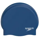 Speedo Badekappe SILICONE CAP NVY, mit ergonomischem 3D-Design, eng anliegende Passform blau