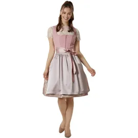 Tectake Midi-Dirndl Linah beige/rosa 46