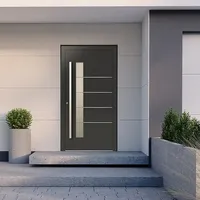 Gerda Haustür Altus Kyoto  (110 x 210 cm, DIN Anschlag: Links, Anthrazitgrau, Details in Edelstahl)