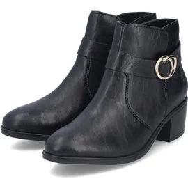Rieker Damen Ankle Boots 73975, Frauen Stiefeletten,uebergangsschuhe,uebergangsstiefel,knöchelhoch,reißverschluss,Bootee,schwarz (00),39 EU | Gr.: 39