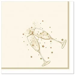 PAPSTAR 50 Servietten "ROYAL Collection" 1/4-Falz 40 cm x 40 cm gold "Festivity"