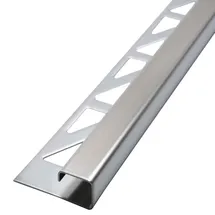 Dalsys Fliesenschiene Eckprofil Quadratprofil Edelstahl gebürstet 2,5 m x 8 mm