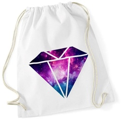 Autiga Turnbeutel Turnbeutel Diamant Galaxy Ananas Pool Foto Druck Hipster Beutel Tasche Gym Bag weiß