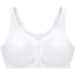 GLAMORISE MagicLift Rückenstützender Vorderverschluss-BH - Weiss 130K Damen 