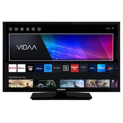 Telefunken Fernseher 24 Zoll Smart TV VIDAA XH24VP550M HD Fernseher HDR TV mit Triple-Tuner
