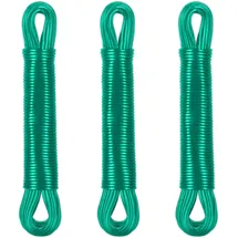 Relaxdays Wäscheleine 3er Set, 20m, Wäscheseil mit Polyesterkern, extra stark, Wäscheschnur, zum Spannen, Farbwahl