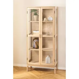 Actona ebuy24 Linley Vitrinenschrank 2 Glastüren Eichenfurnier