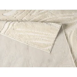 OTTO home Teppich OTTO HOME "Samia, Hoch-Tief-Struktur", creme, B:200cm H:19mm L:300cm, Kunstfaser, Teppiche, Teppich, leichter Glanz, Floral, Blätter, Modern, Wohnzimmer, Schlafzimmer