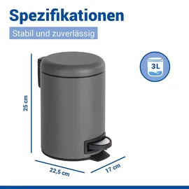 Wenko Leman 3 l grau