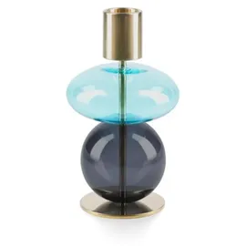 Holmegaard Kerzenständer Bubble Glas hellblau/smoke