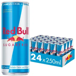 Red Bull Energy Drink Sugarfree 0,25 Liter Dose, 24er Pack