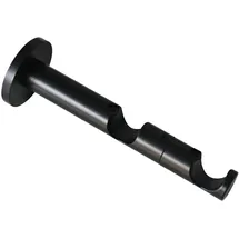 GARDINIA Doppel-Kombiträger Chicago für Ø 20 mm offen schwarz-matt 8 cm / 6 cm