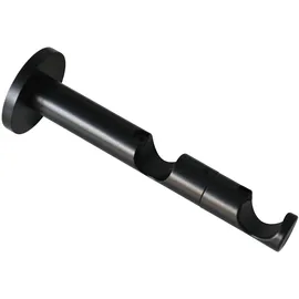 GARDINIA Doppel-Kombiträger Chicago für Ø 20 mm offen schwarz-matt 8 cm / 6 cm