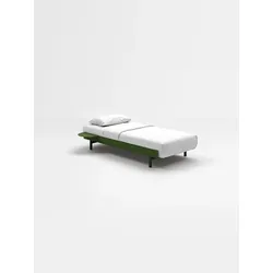 MOEBE Bett 90cm niedrig - Pine Green