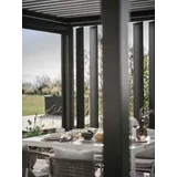 Biohort Lamellenseitenwand für Pergola 2 m 1 Stück 1,93 x 2,35 x 0,10 m Dunkelgrau-Metallic