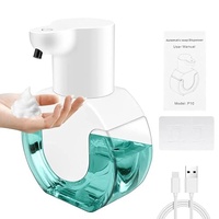 Seifenspender Automatisch, Wandbefestigung Schaumseifenspender mit Sensor USB Wiederaufladbar Schaumspender Soap Dispenser für Bad, Toilette, Küche und Büro (Schaumstoff-Stil)