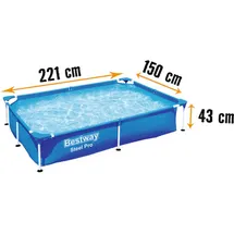 BESTWAY Steel Pro Stahlramenpool 221 x 150 x 43 cm 56401