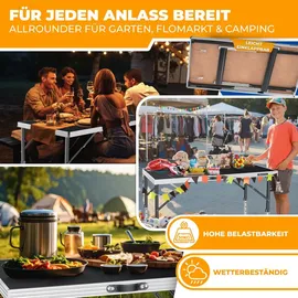 Kesser Multifunktionstisch Profi 100 x 60 cm 30 kg Schwarz