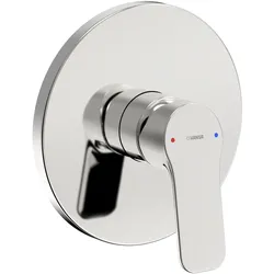 Hansa HANSABASIC Einhebelmischer-Duscharmatur, Fertigmontageset, Badarmaturen, chrom