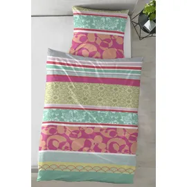 Primera Feinbiber-Bettwäsche Pink 155 x 220 cm + 2 x 80 x 80 cm